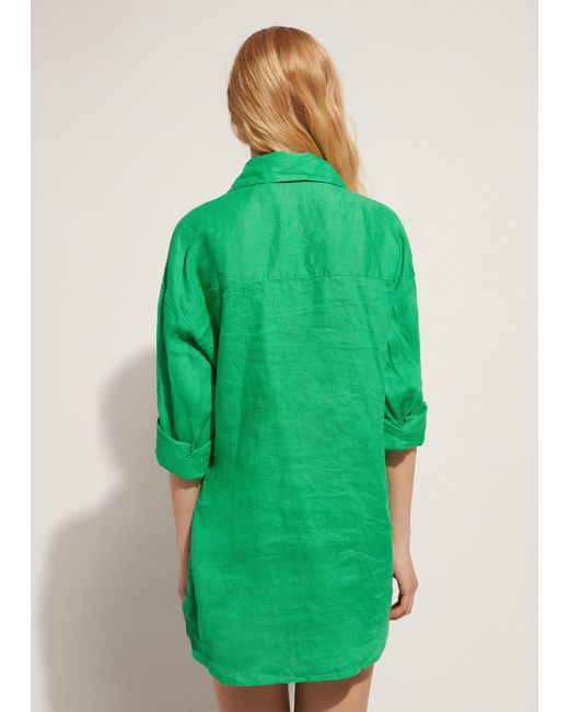 Camicia in lino di Calzedonia in Green