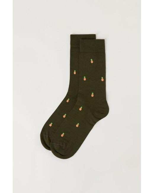 Calzedonia Green ’S All-Over Pattern Short Socks for men