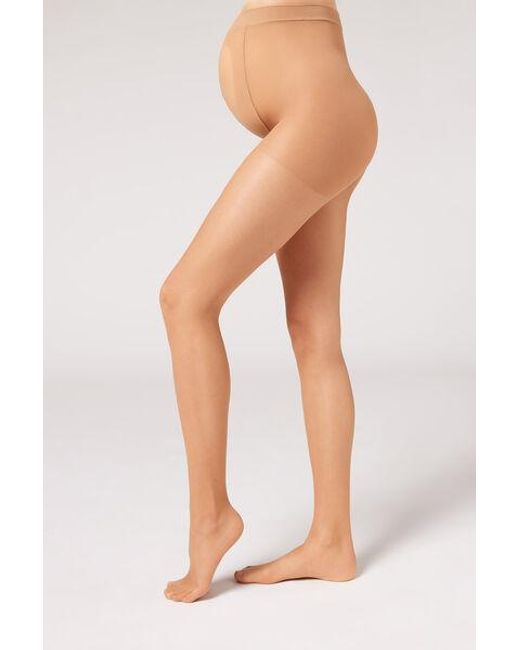Calzedonia Natural 20 Denier Sheer Maternity Tights With Velour Heart