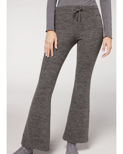 Leggings comfort flare con cashmere di Calzedonia in Grigio | Lyst