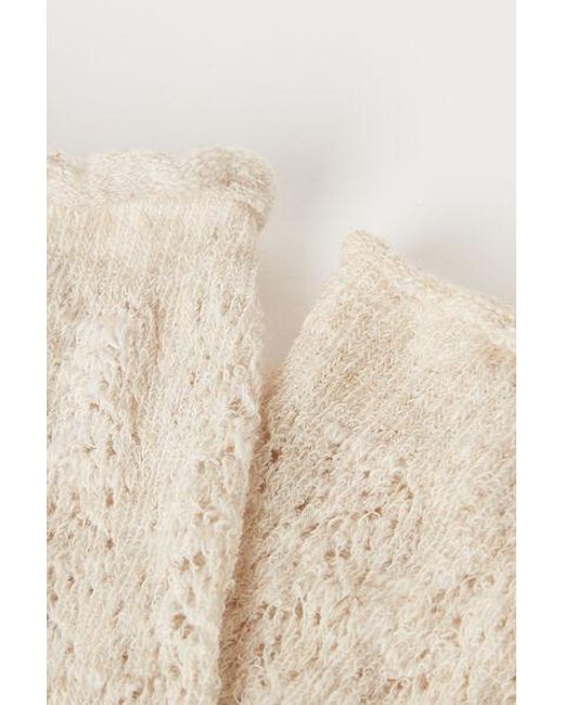 Calzedonia Natural Openwork Short Socks With Linen