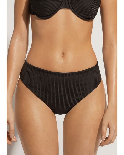 Calzedonia Brazilian-bikinihose mit hohem bund parigi in Schwarz | Lyst DE