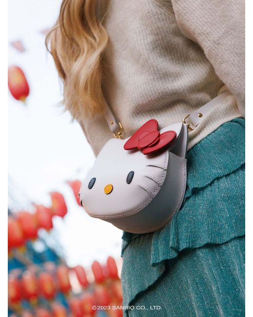 Cambridge Satchel Company White The Mini Hello Kitty Face Bag