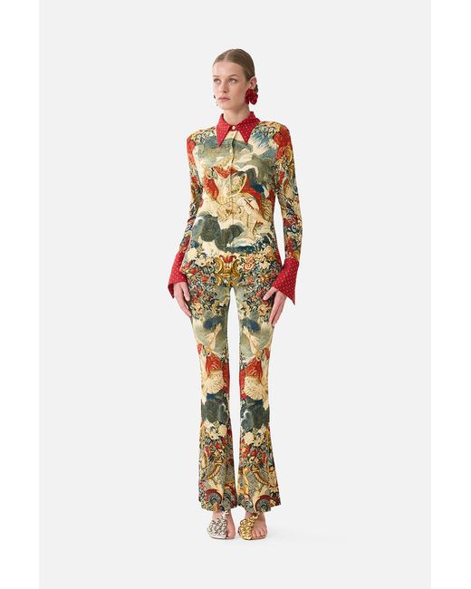 Camilla Metallic High Waisted Flared Trouser Meet Me