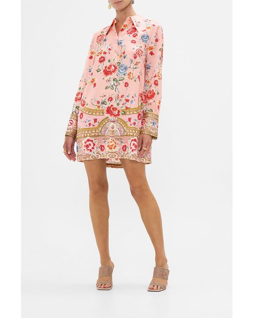 Camilla Red Mini Shirt Dress Majestic Milla