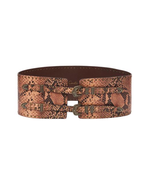 Camilla eBoutique Brown Wide Double Buckle Belt Tales Of Talitha