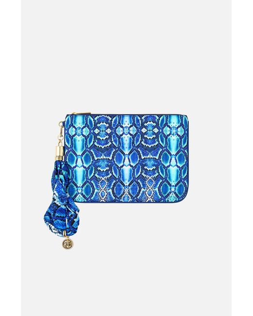 Camilla Blue Scarf Clutch The Sapphire Serpent