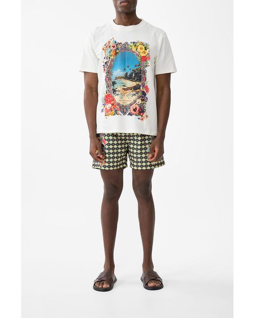Camilla White Relaxed Heavyweight Crew Neck Tee Bathing Bombshell for men
