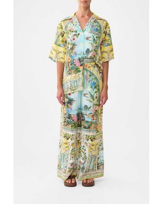 Camilla Yellow Oversized Shirt With Pocket Tales Of Topkapi Palace