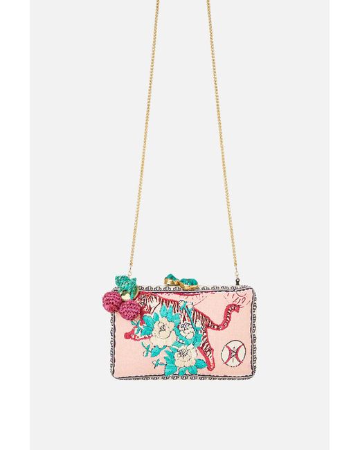 Camilla White Hardcase Clutch With Raffia Detail Notes From The Road