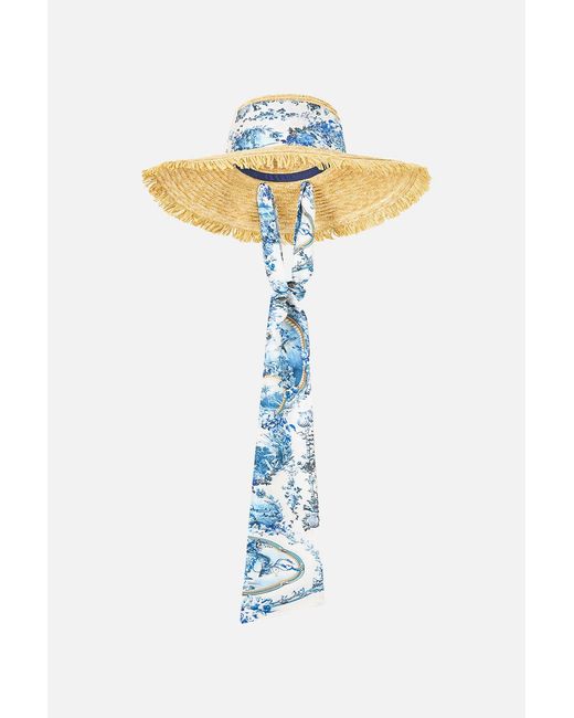 Camilla White Large Raffia Sun Hat The Porcelain Parlour