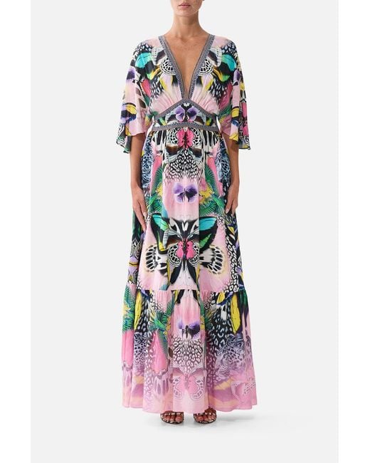 Camilla White Waisted Dress With Hem Ruffle Millamorphosis