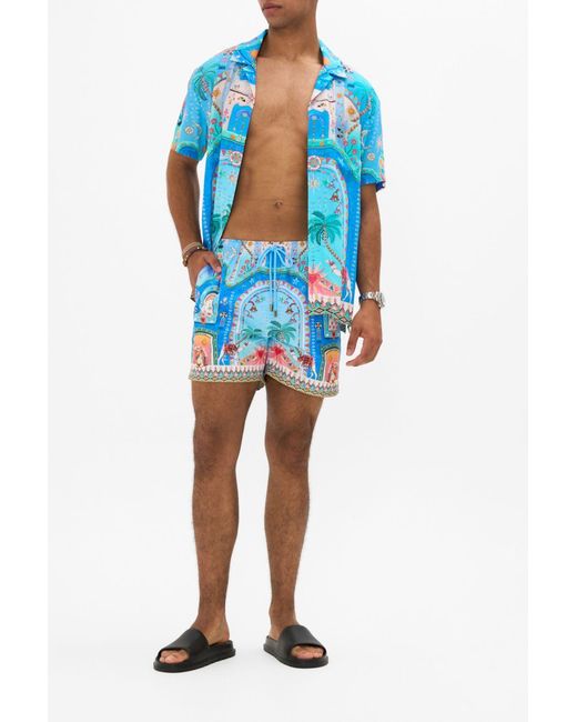 Camilla Blue Mid Length Boardshort A Painted Village for men