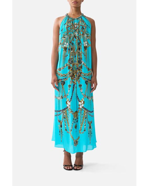 Camilla Blue Drawstring Dress Totems And Treasures