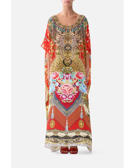 Camilla Red Round Neck Kaftan Cameos Dance