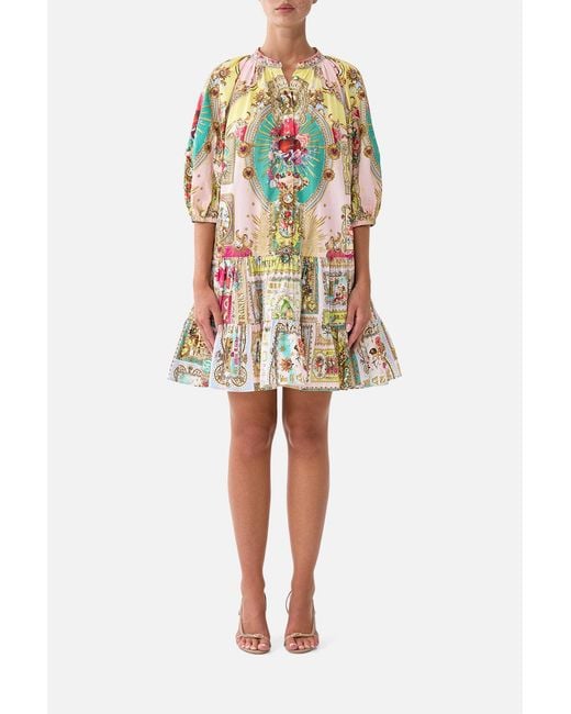 Camilla Yellow Puff Sleeve Shirt Dress Painted Prayers