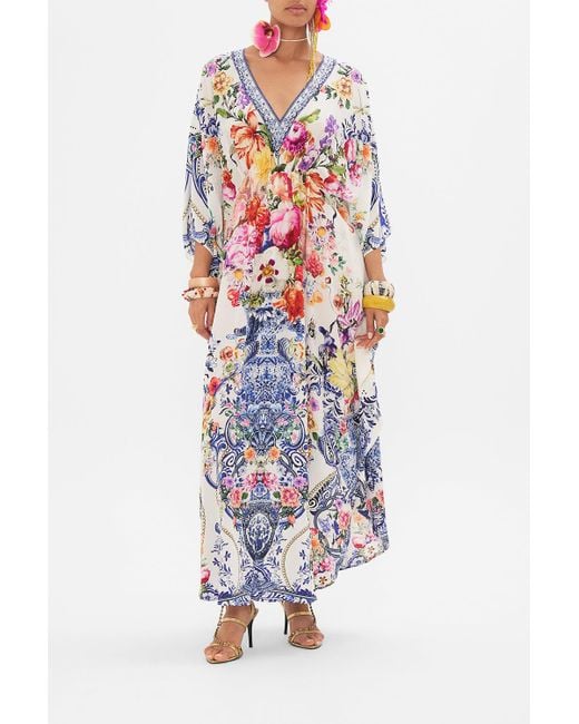 Camilla White Gathered Waist Kaftan Dutch Is Life