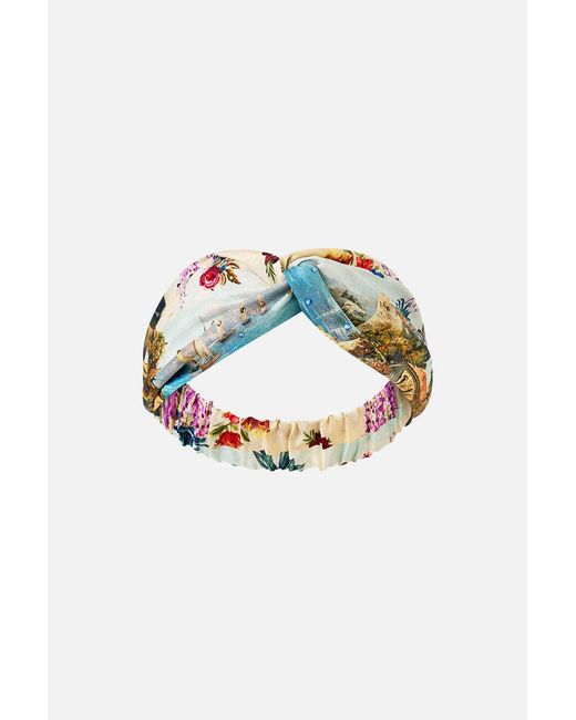 Camilla Blue Woven Twist Headband Bodrum Botanicals