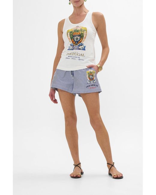 Camilla Blue Boxer Short Song Of Saint Anthony