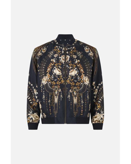 Camilla Black Reversible Zip Through Bomber Jacket Flamenco Folklore for men