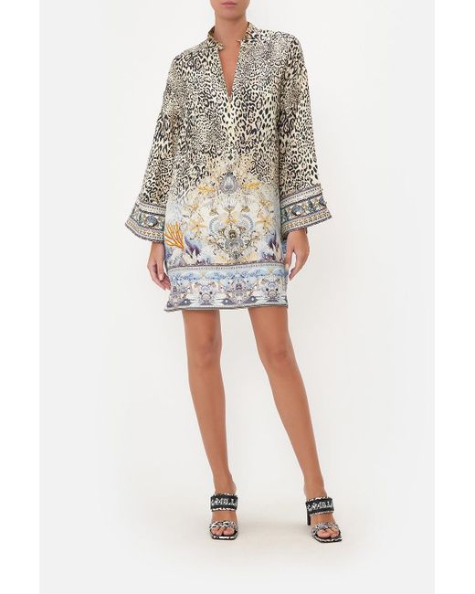 Camilla Silk Zip Front Shirt Dress Seahorse Lyst