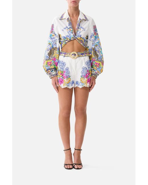 Camilla White Tuck Front Short Milla
