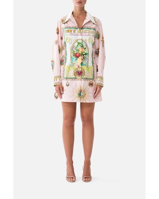 Camilla Pink Shirt Dress With A Line Skirt Painted Prayers