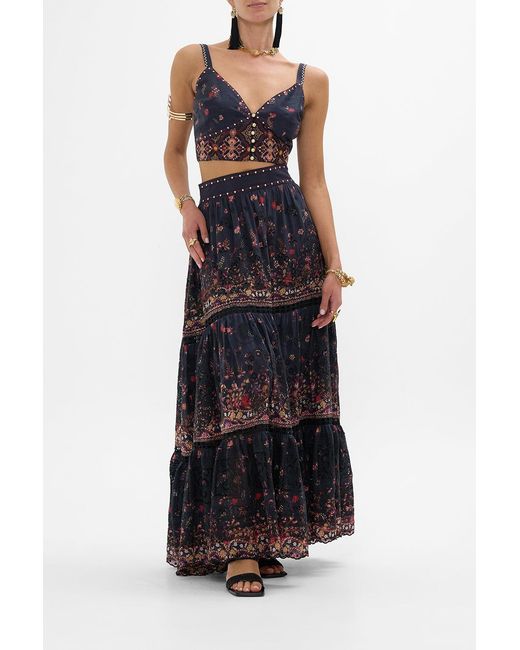 Camilla Blue Embroidered Bralette Loom To Tomb