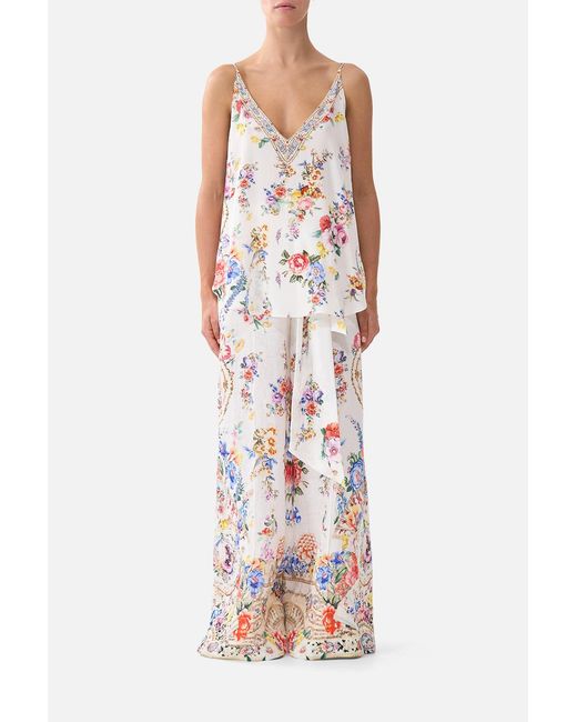 Camilla White V Neck Cami I Left My Heart