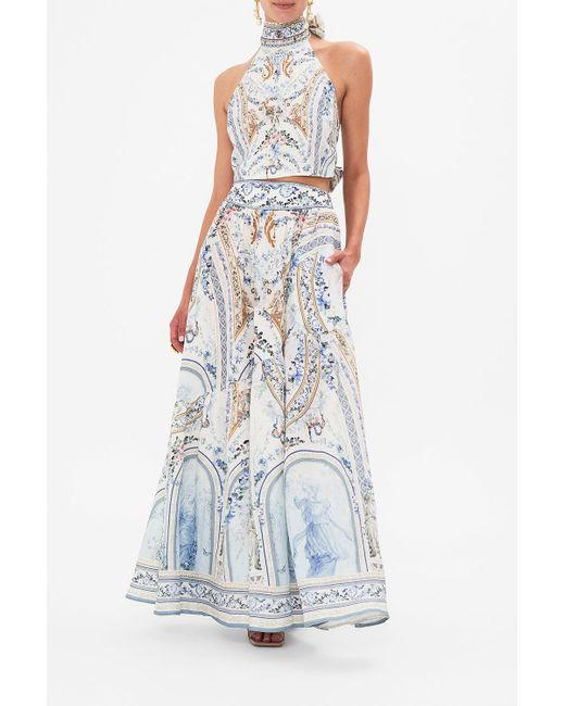 Camilla White Skirt With Shaped Seam Season Of The Siren