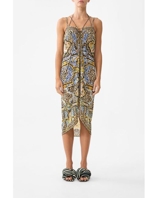 Camilla Brown Multi Wear Beach Midi Dress With Ring Front Sevillian Style