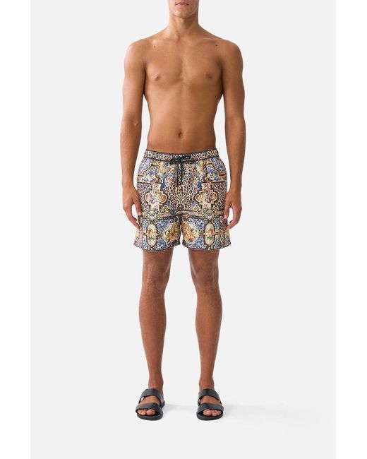 Camilla Brown Mid Length Boardshort With Elastic Waist Sevillian Style for men