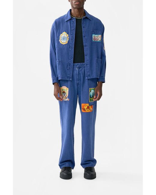 Camilla Blue Straight Leg Pleated Chino Song Of Saint Anthony for men