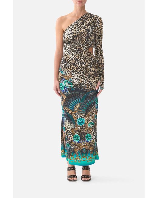 Camilla Green One Shoulder Jersey Cut Out Dress Flamenco Euphoria