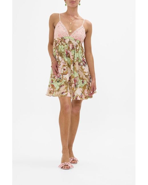 Camilla Pink Bralette Detail Short Dress The Queens Quarters