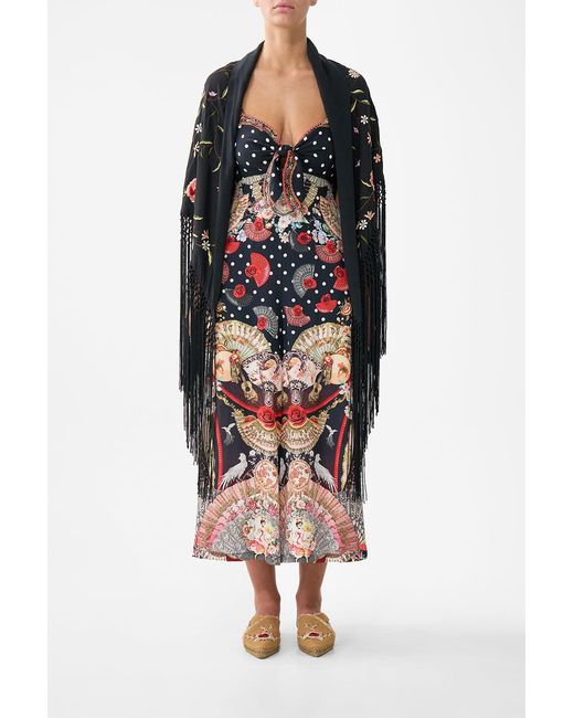 Camilla Black Macrame Shawl Daughters Of Duende