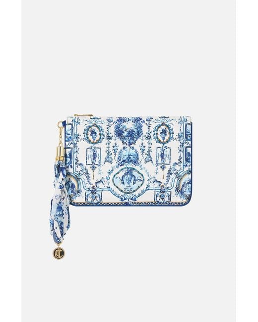 Camilla Blue Scarf Clutch The Porcelain Parlour
