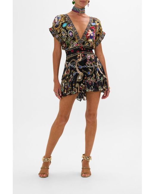 Camilla eBoutique Black Button Waist Playsuit Happily Ever After