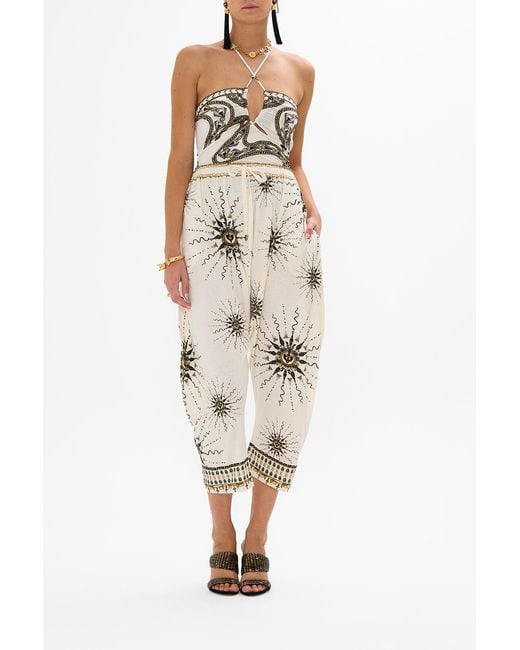 Camilla Natural Draped Jersey Pant Goddess Energy