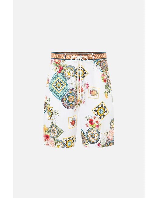 Camilla White Long Walk Short With Elastic Back Magic Of The Mercado for men