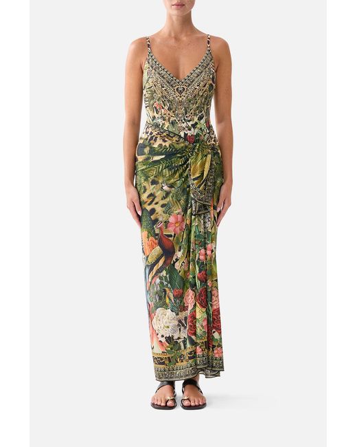 Camilla Green Multi Wear Long Sarong Leotigra Land