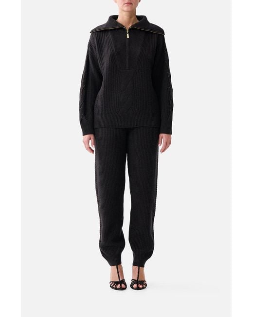 Camilla Black Knit Jogger Pant Night Garden