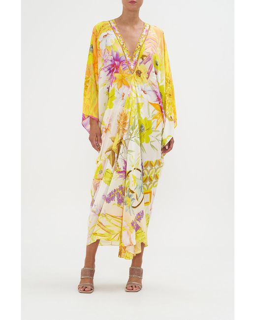 Camilla T Shape Long Kaftan How Does Your Garden Grow in Yellow | Lyst