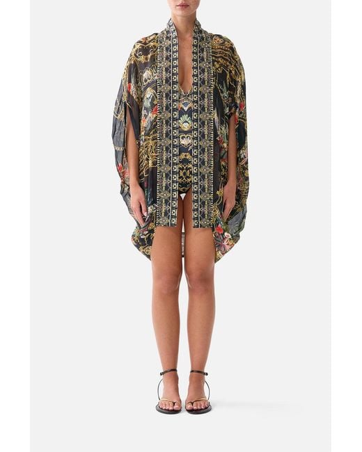 Camilla Black Open Front Cardi Cape Palace Zoology