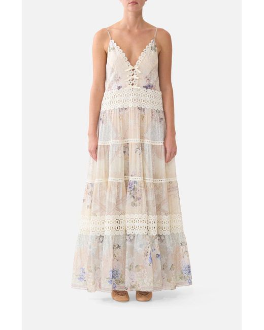 Camilla White Trapeze Tiered Dress Laced With Love
