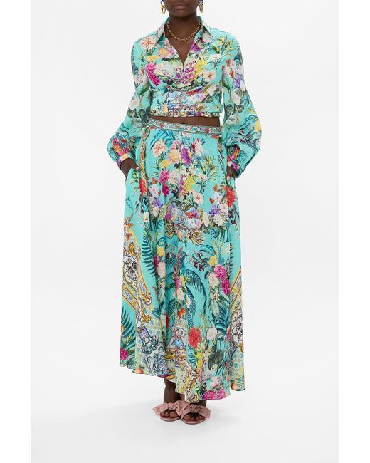 Camilla Green Maxi Circle Skirt Gardens Of Queluz