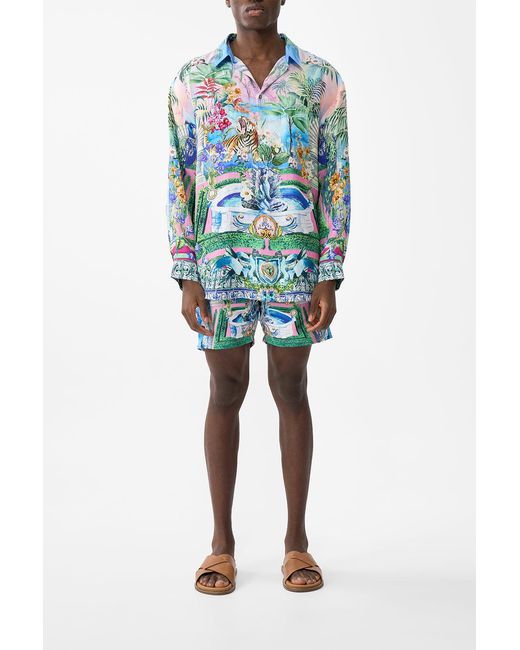 Camilla Blue Long Sleeve Oversized Shirt Spirit Of Santa Maria for men