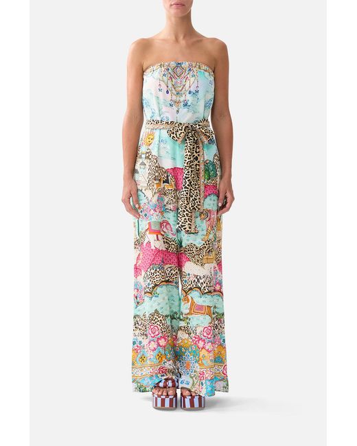 Camilla White Tie Waist Strapless Jumpsuit Miniature Moments