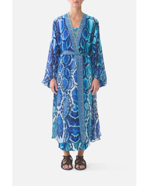 Camilla Blue Blouson Sleeve Layer The Sapphire Serpent