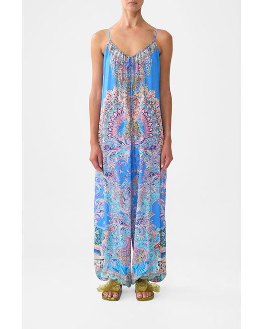 Camilla Blue Balloon Jumpsuit Footsteps